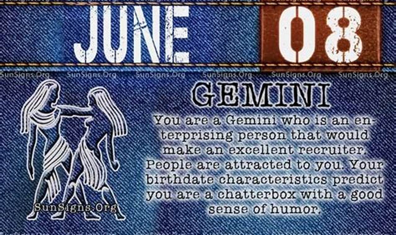 Unveiling June 8 Astrology Traits & Insights