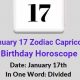 January 17 Zodiac: Personality & Traits in Astrology | Astrology Inaction: Discover the Hidden Power of the Stars
